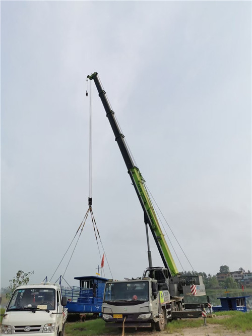 嘉祥县桥梁建设吊装案例